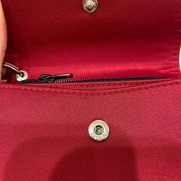 Kate Spade Red Satin Coin Wallet Keychain - Picture 8 of 8